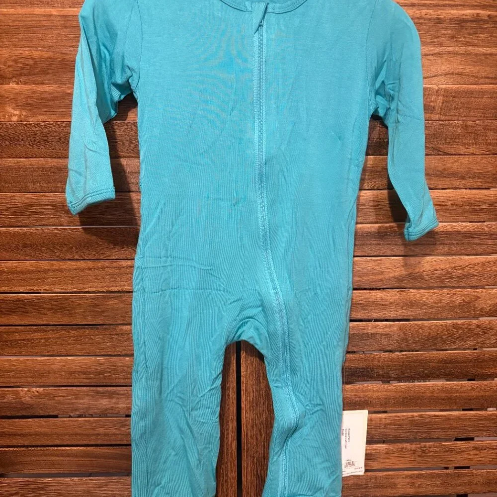 Kickee Pants Kids Long Sleeve Coverall with Zipper Neptune